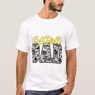 Softball Dad Camo Design – Proud Sports Father  T-Shirt