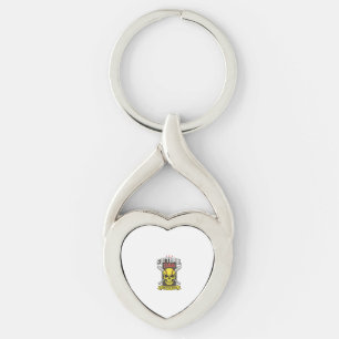 Softball Dad Daughter League Vintage Vector Design Key Ring