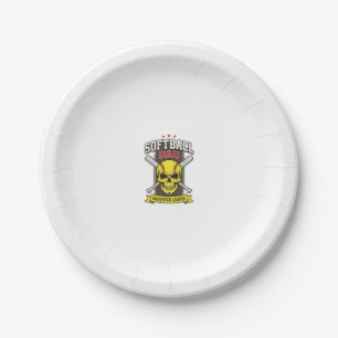 Softball Dad Daughter League Vintage Vector Design Paper Plate
