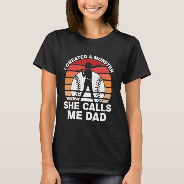 Softball Dad Funny Softball Game Daddy Father's Da T-Shirt (Front)