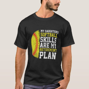 Softball Dad Mum Baseball Player T-Shirt