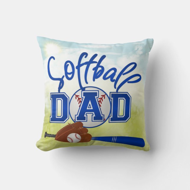 Softball Dad Pillow (Front)