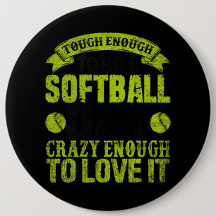 Softball Dad Quote Catcher Pitcher Father Sports H 6 Cm Round Badge