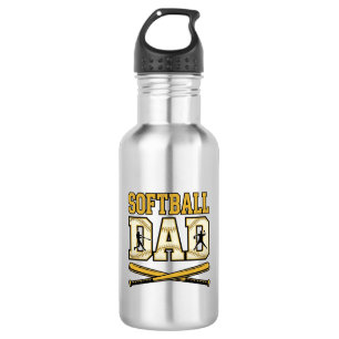 Softball Dad Vintage Engraving Bat Graphic_1 532 Ml Water Bottle