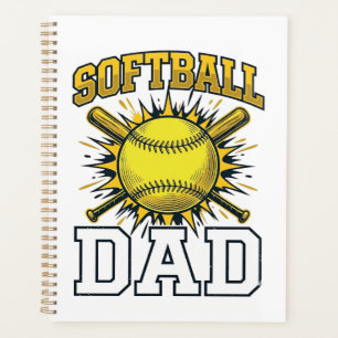 Softball Dad Vintage Engraving Shirt Design_1 Planner