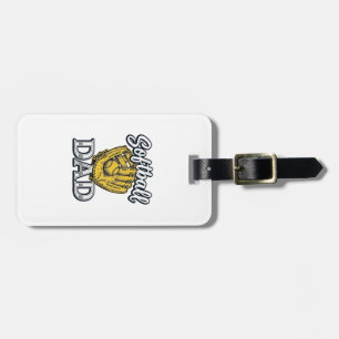 Softball Dad Vintage Glove Shirt Design_1 Luggage Tag