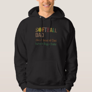 Softball Daddy Softball Glove Softball For Dad Hoodie