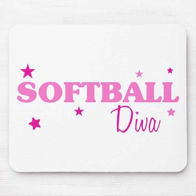 Softball Diva Mouse Pad (Front)