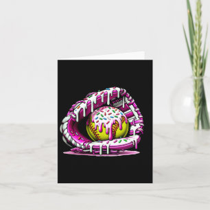 Softball Drip Ice Cream Sprinkles Softball Glove 1 Card