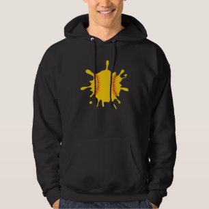 Softball Dripping Baseball Hoodie