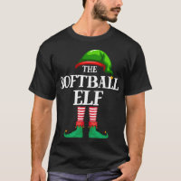 Softball Elf Matching Family Christmas Pajama