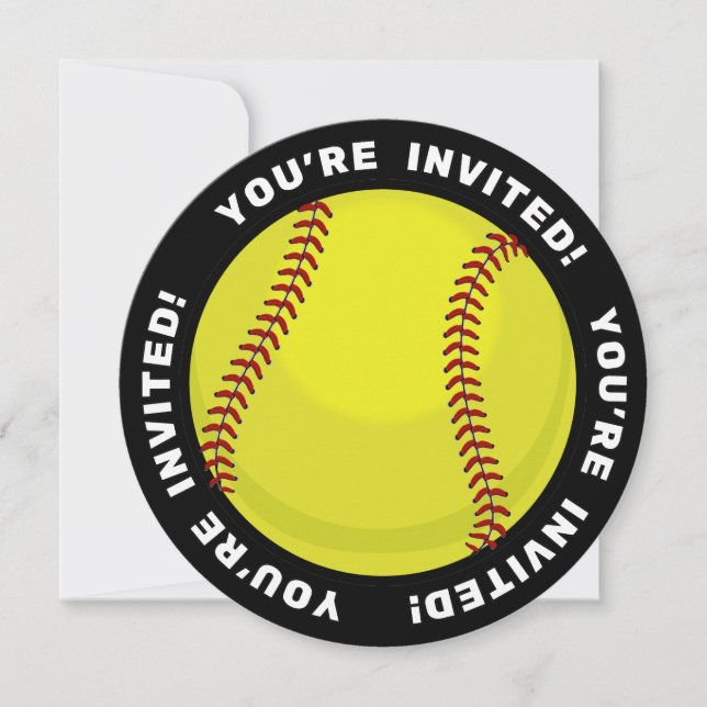 Softball Fan Invitation (Front)
