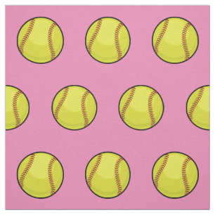 Softball Fan Pink Fabric