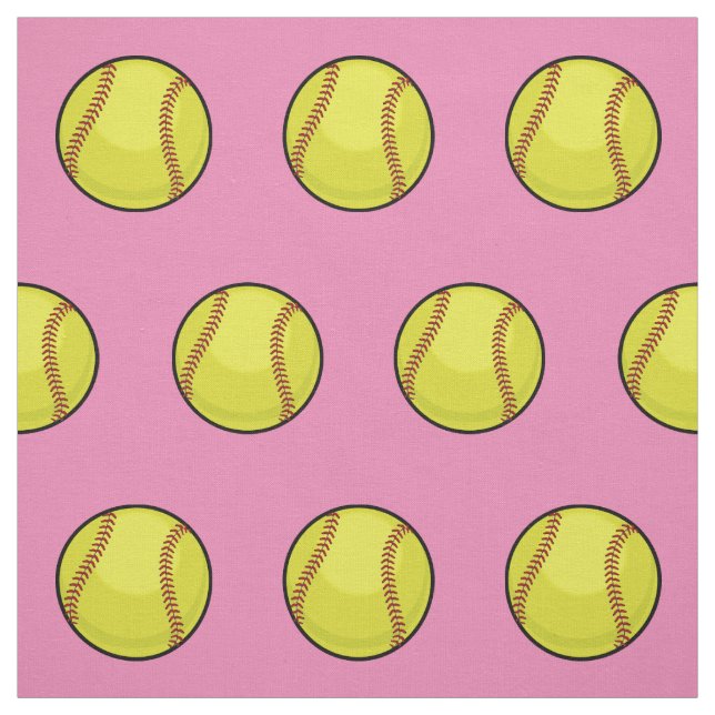 Softball Fan Pink Fabric (Swatch)