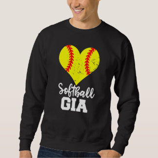 Softball Gia Softball Heart Grandma Gia Sweatshirt