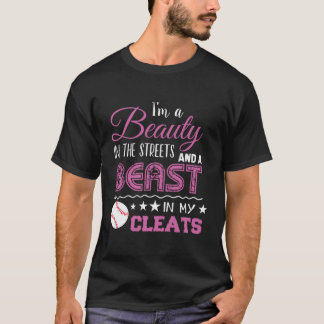 Softball Gift For Teen Girls Cute Saying Beast In  T-Shirt