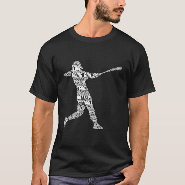 Softball Girl Kids Womens T-Shirt (Front)