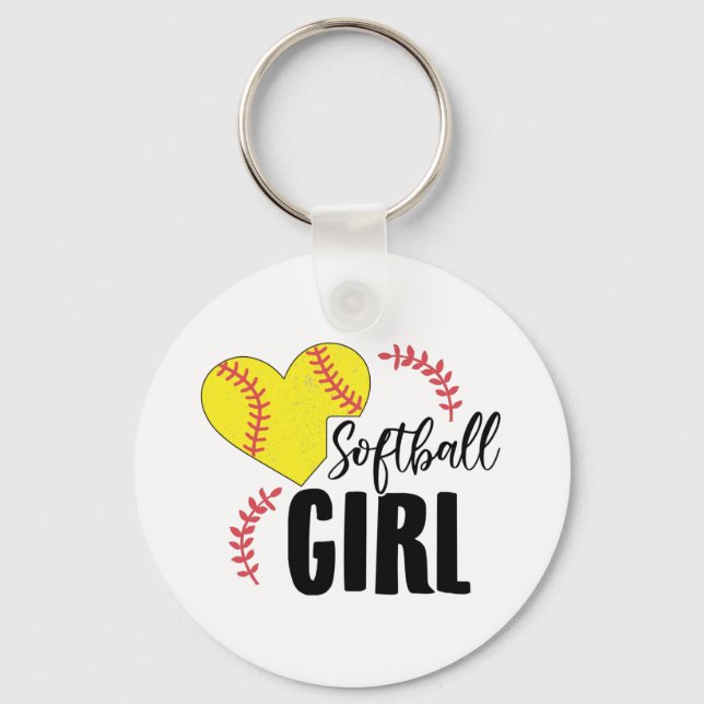 Softball Girl | Trainer Team Sport Gift Idea Key Ring (Front)