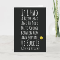 Softball Girls Cards Player For Her Batter Sports
