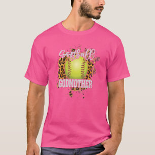 Softball Godmother Vintage Softball Family Matchin T-Shirt