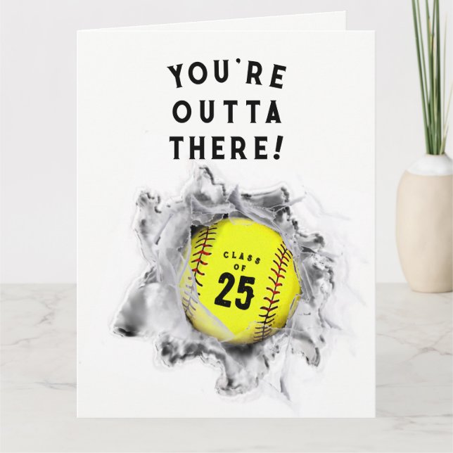 Softball Graduation Card (Front)