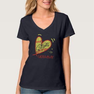 Softball Grammy For Grandma Women Mother's Day Gif T-Shirt