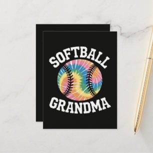 Softball Grandma Announcement Postcard