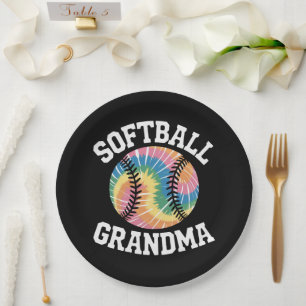 Softball Grandma Paper Plate