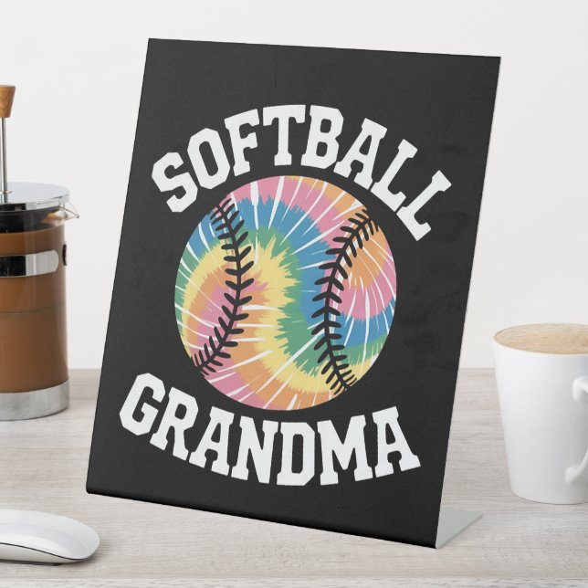 Softball Grandma Pedestal Sign (In SItu)