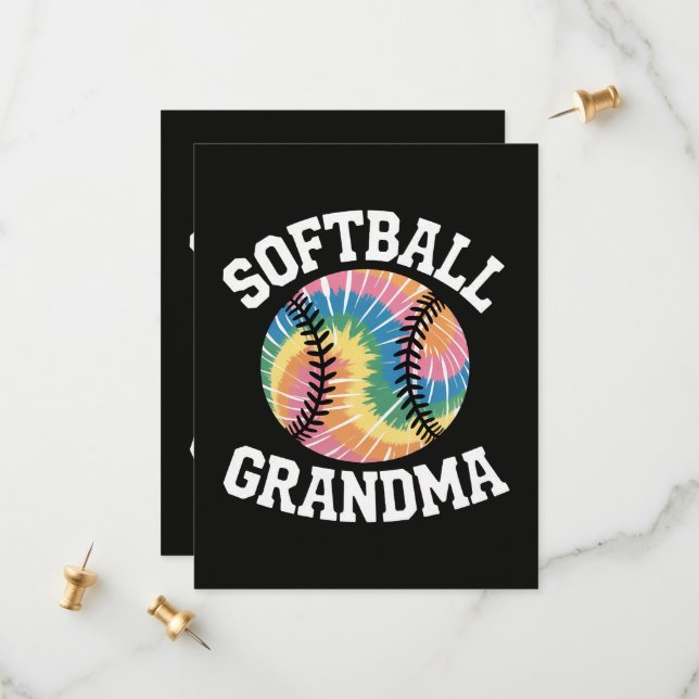 Softball Grandma Save The Date (Front/Back In Situ)
