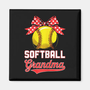 Softball Grandma Shirt Women Softball Lover Mother Magnet