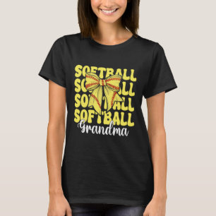 Softball Grandma Softball Nana Coquette Bow _1 T-Shirt
