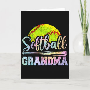 Softball Grandma Softball Player Game Day Mother T Card