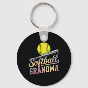 Softball Grandma Softball Player Game Day Mothers Key Ring