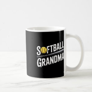 Softball Grandma Supporting Every Pitch Softball F Coffee Mug