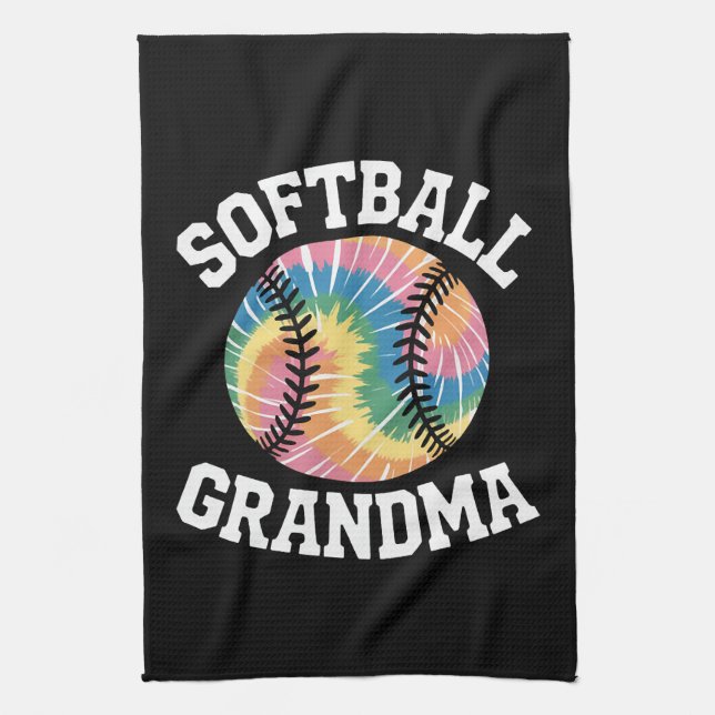Softball Grandma Tea Towel (Vertical)