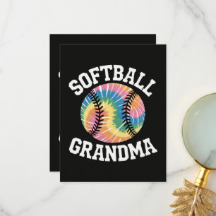 Softball Grandma Thank You Card