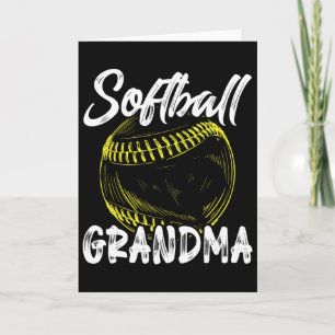 Softball Grandma Women Family Matching Players Mot Card