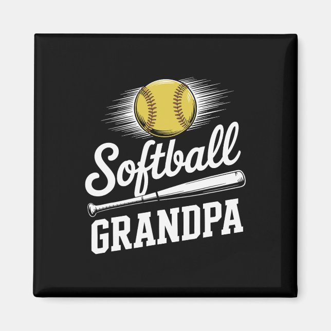 Softball Grandpa _2  Magnet (Front)