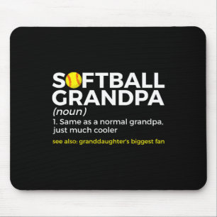 Softball Grandpa Definition Granddaughter's Bigges Mouse Pad