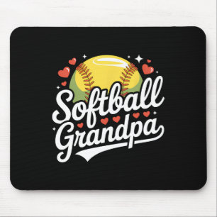 Softball Grandpa Fastpitch Softball Grandparents M Mouse Pad
