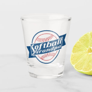 Softball Grandpa Shot Glass
