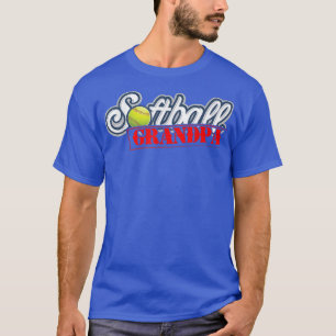 Softball Grandpa T Grandfather Fathers Day Gift T-Shirt