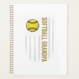 Softball Grandpa Vintage Flag Vector Design_1 Planner