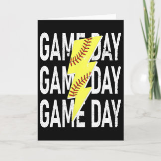 Softball Granny Game Day Graphic With Fun Vibes Ga Card