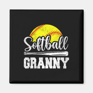 Softball Granny Softball Player Game Day Mother's Magnet