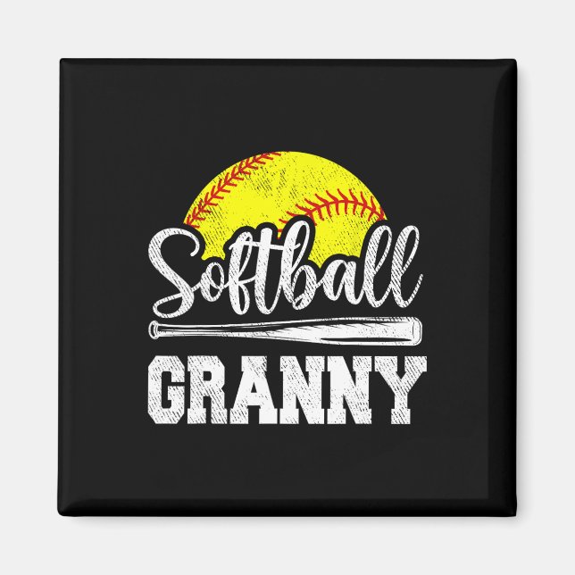 Softball Granny Softball Player Game Day Mother's  Magnet (Front)