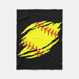 Softball Graphic _1  Fleece Blanket