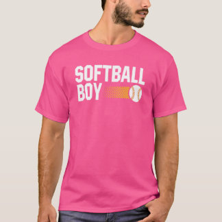 Softball Graphic Boys Men Kids Softball Player 3 T-Shirt