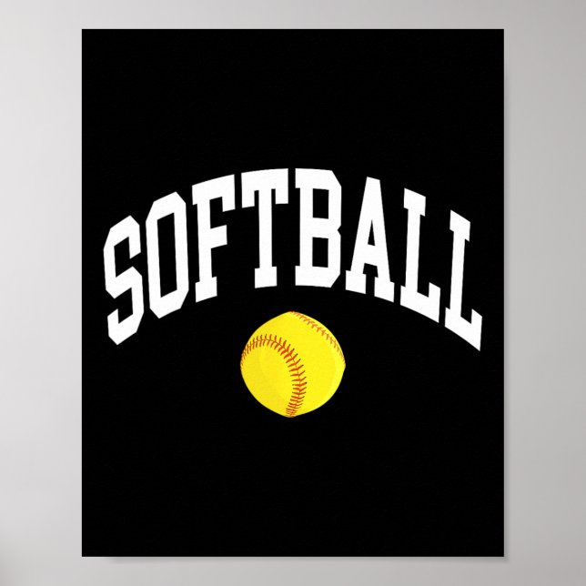 Softball Graphic  Poster (Front)